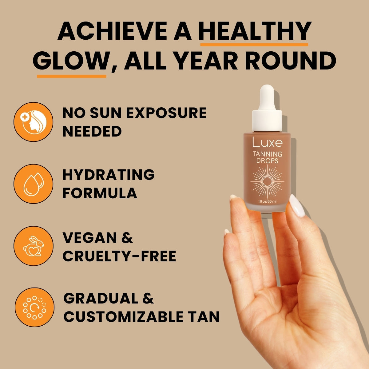 Luxe Tanning Drops - Skin Glow Treatment