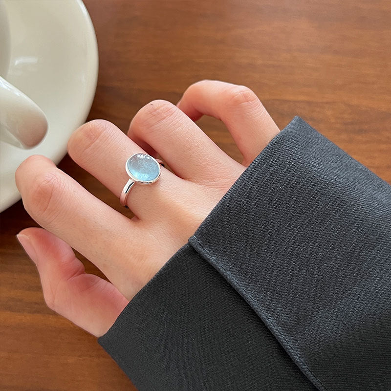 Aquamarine Sterling Silver Ring