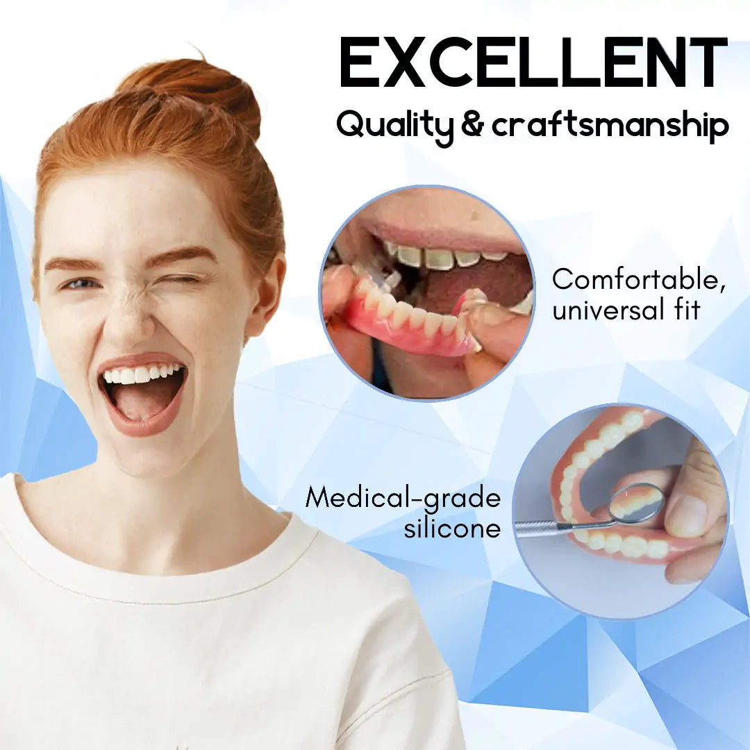 🦷 QIAWI™-Premium Custom Silicone Denture Set 👨‍⚕️ American Dental Association (ADA) certified