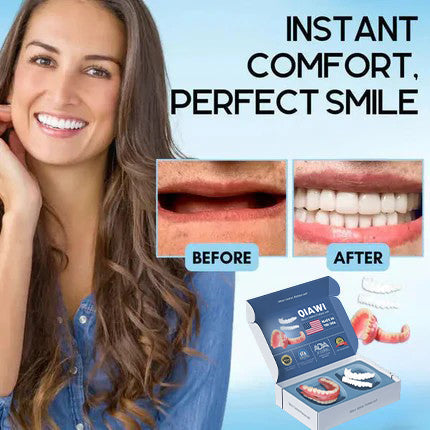 🦷 QIAWI™-Premium Custom Silicone Denture Set 👨‍⚕️ American Dental Association (ADA) certified