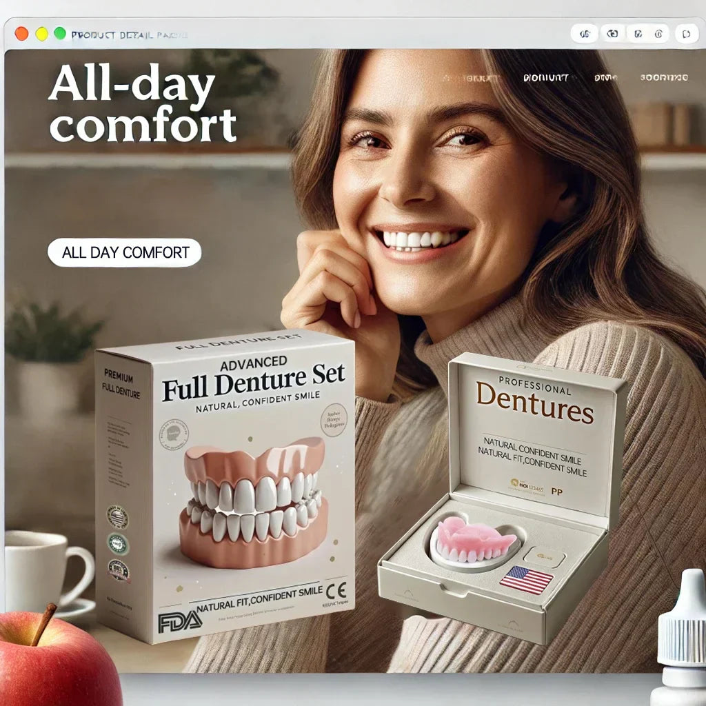NESLEMY™-🦷Advanced Customized Full Denture Set🦷 (⏰Limited time discount last 30 minutes⏰)