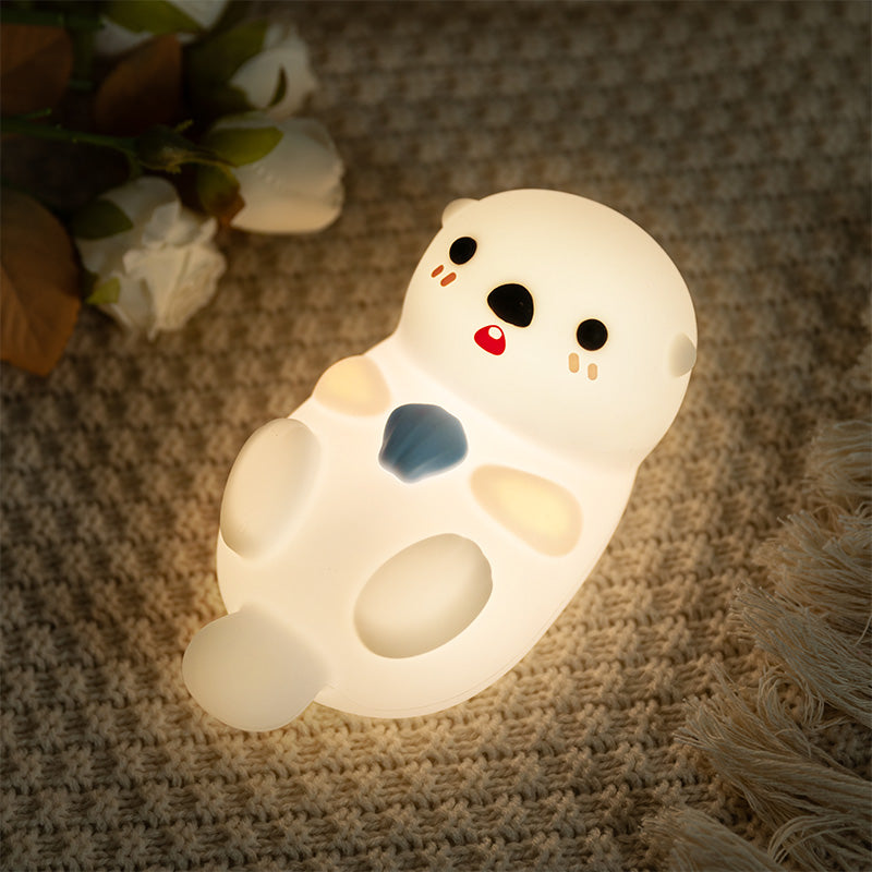 avichic® Otter Squishy Silicon LED Night Light Limited - Tap Lamp, Best Gift for Kids and Girls