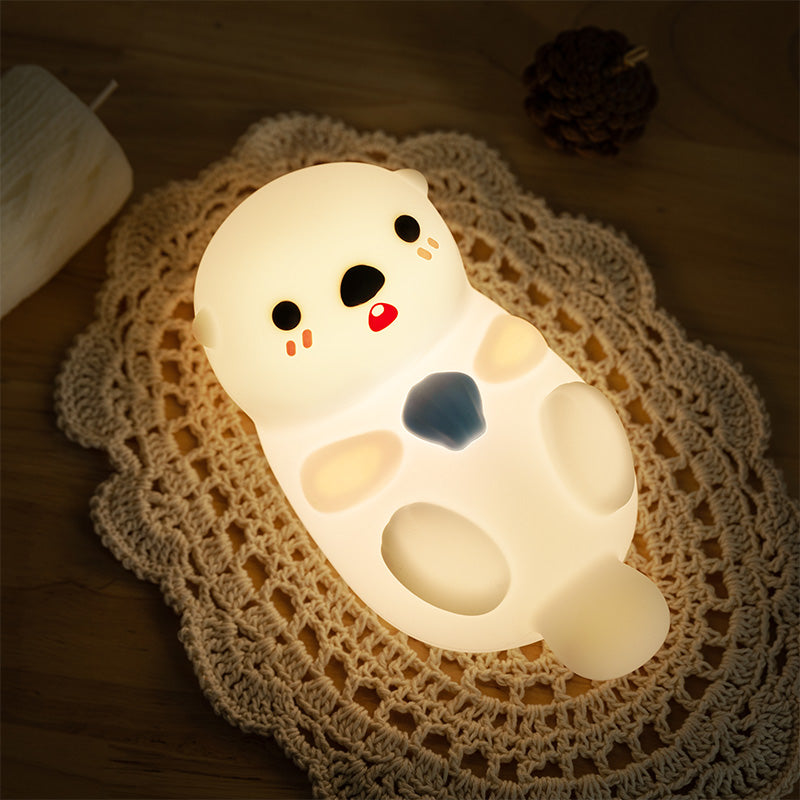 avichic® Otter Squishy Silicon LED Night Light Limited - Tap Lamp, Best Gift for Kids and Girls