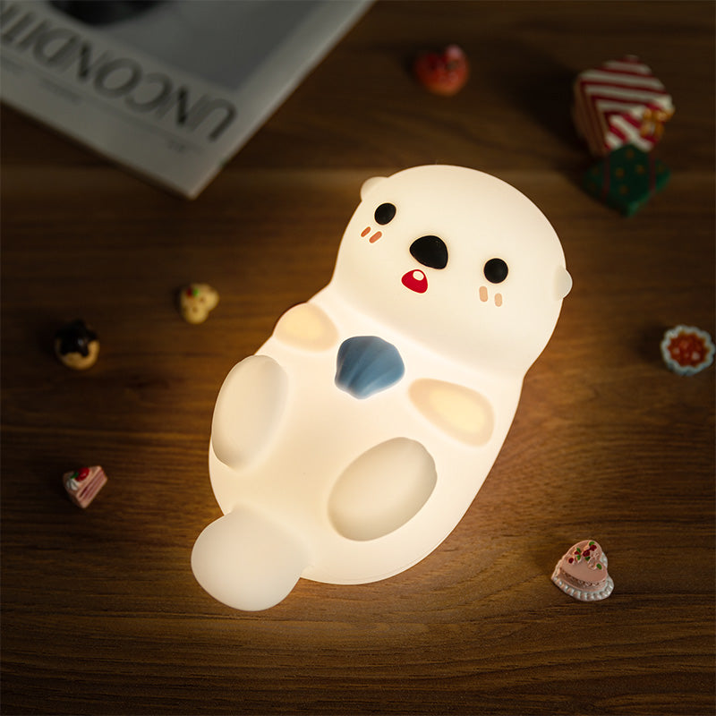 avichic® Otter Squishy Silicon LED Night Light Limited - Tap Lamp, Best Gift for Kids and Girls