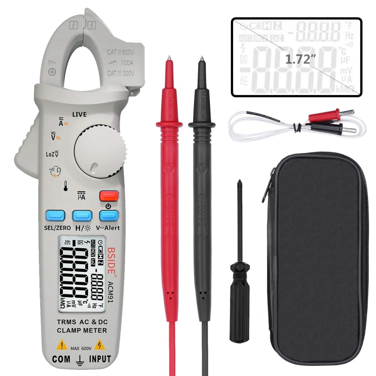 1mA AC/DC AMP Clamp Meter