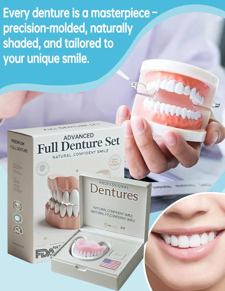 NESLEMY™-🦷Advanced Customized Full Denture Set🦷 (⏰Limited time discount last 30 minutes⏰)