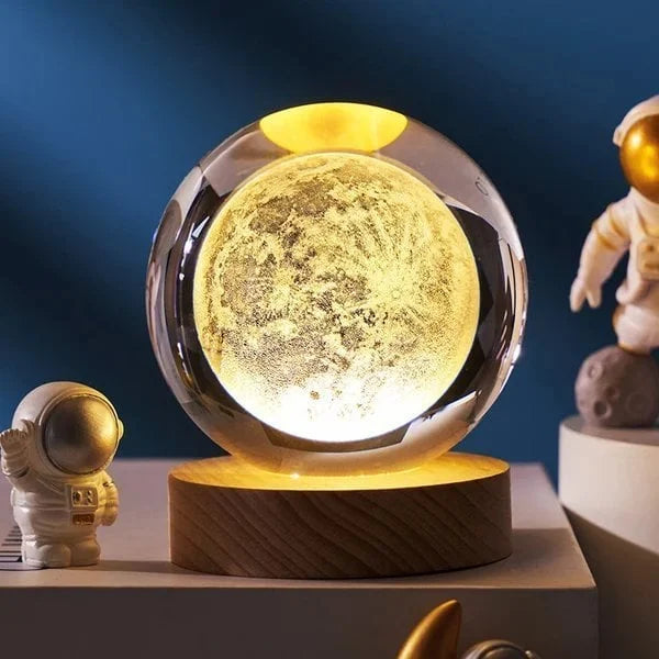 3D Solar System Crystal Ball - Galaxy Glass Globe, Astronomical Decor, Photo Accessories, Unique Birthday Gift