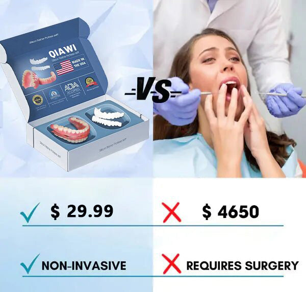 🦷 QIAWI™-Premium Custom Silicone Denture Set 👨‍⚕️ American Dental Association (ADA) certified