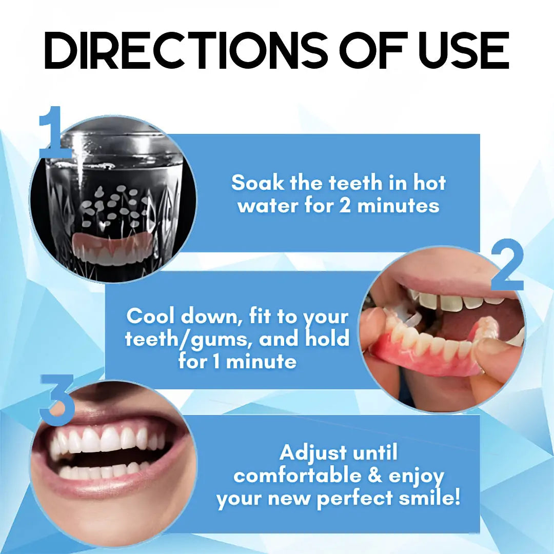🦷 QIAWI™-Premium Custom Silicone Denture Set 👨‍⚕️ American Dental Association (ADA) certified