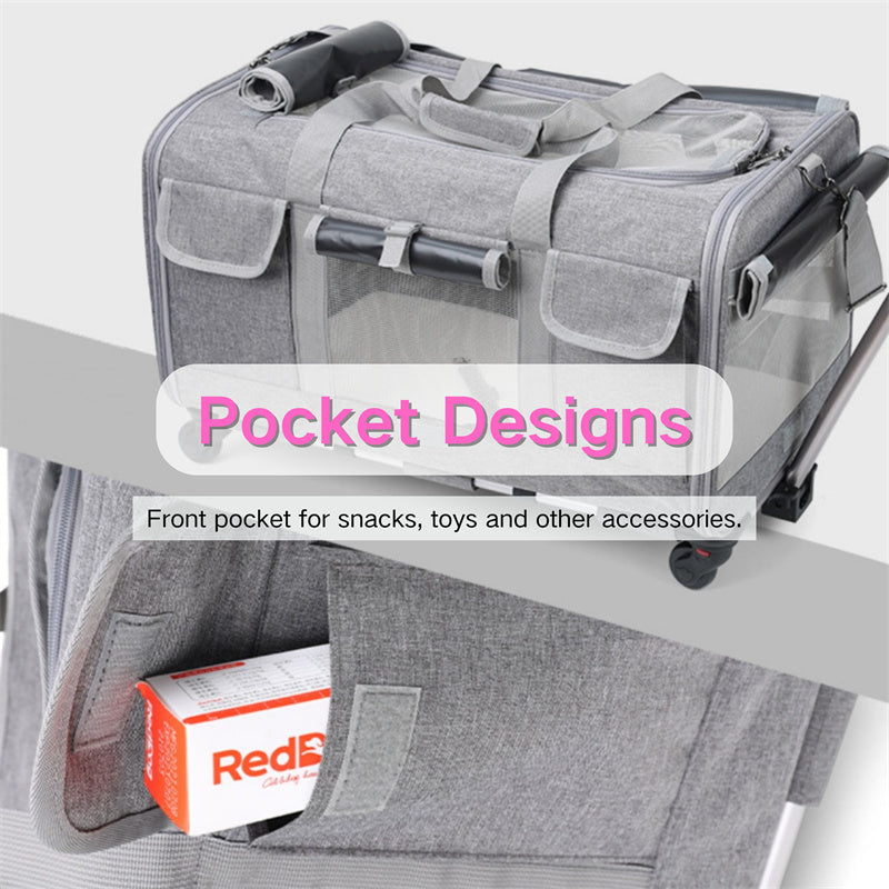 Extra Large Cat Carrier with Wheels