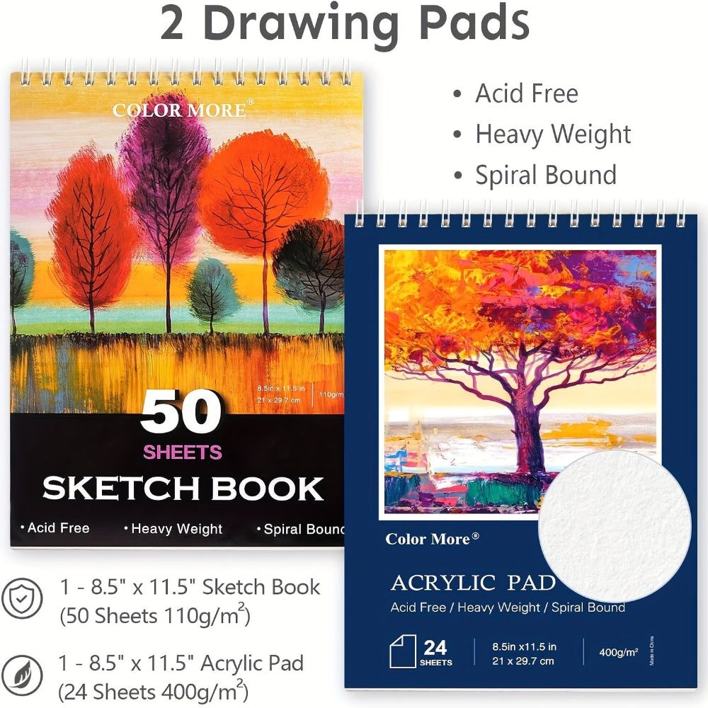 Art Set Gift Box Wooden Case Professional Drawing Painting Kit
