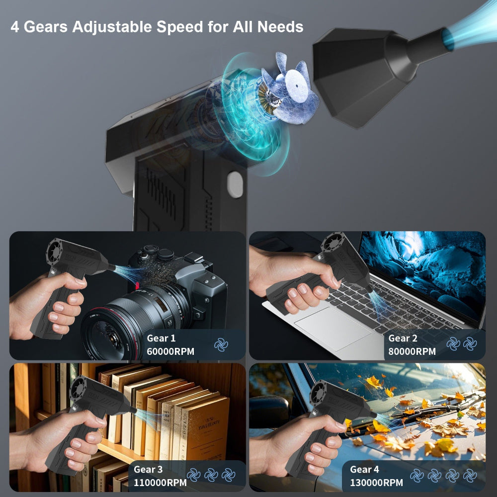 Compressed Air Duster Powerful Electric Cleaning Gift Blower