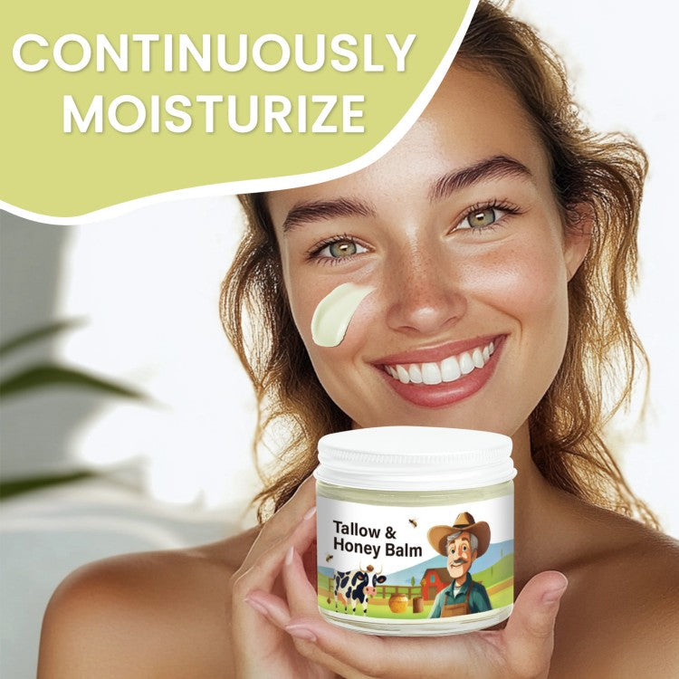 Tallow Honey Balm – Natural Moisturizer with Organic Honey & Grass-Fed Tallow for Dry Skin