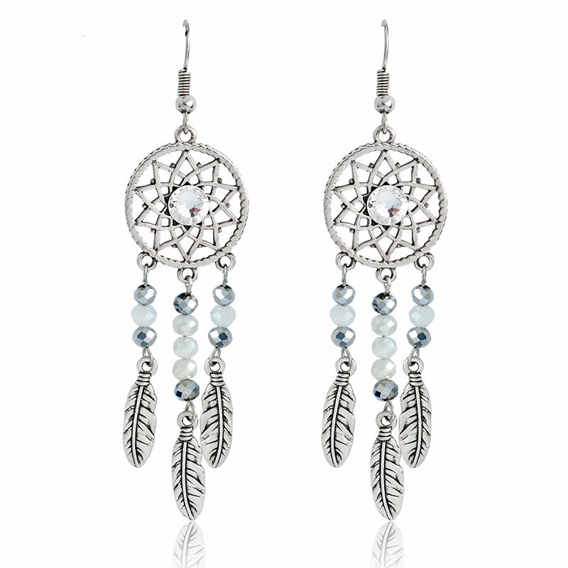 Dreamcatcher Crystal Earrings