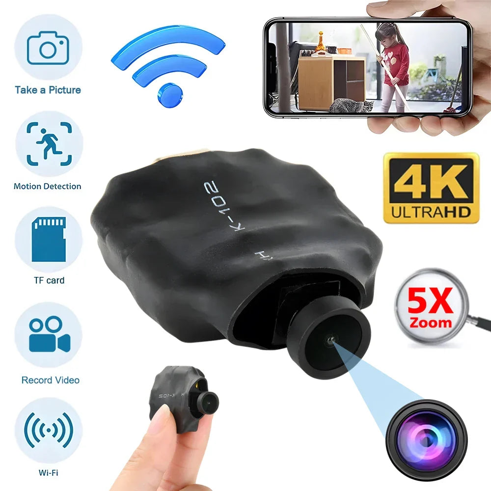Mini WiFi Security Camera 4K Ultra HD Motion Detection Home Monitor