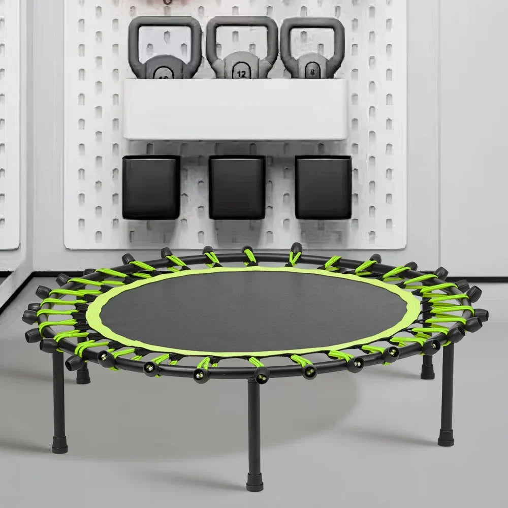 Silent Mini Fitness Trampoline – 40-Inch Bungee Rebounder for Indoor & Outdoor Cardio, Weight Loss & Balance Training