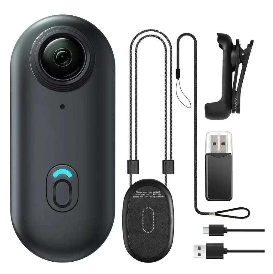 4K Mini WiFi Action Camera – Wearable Thumb-Sized Body Cam with Waterproof Case, Magnetic Clip, and 360° Mount for Sports, Travel & POV Recording