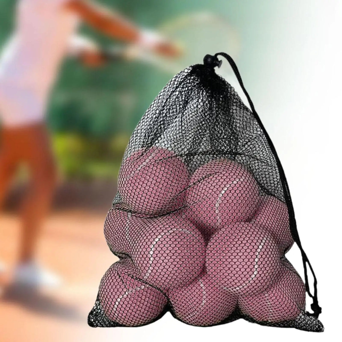 Avichic™ 12-Piece Professional Tennis Balls Set – Durable Training Balls with Drawstring Bag for Indoor & Outdoor Play