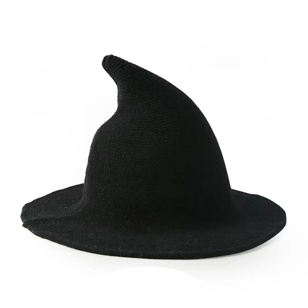 Foldable Women’s Witch Hat – Warm Crochet Pointed Winter Costume Hat for Halloween, Festivals & Cosplay Accessories