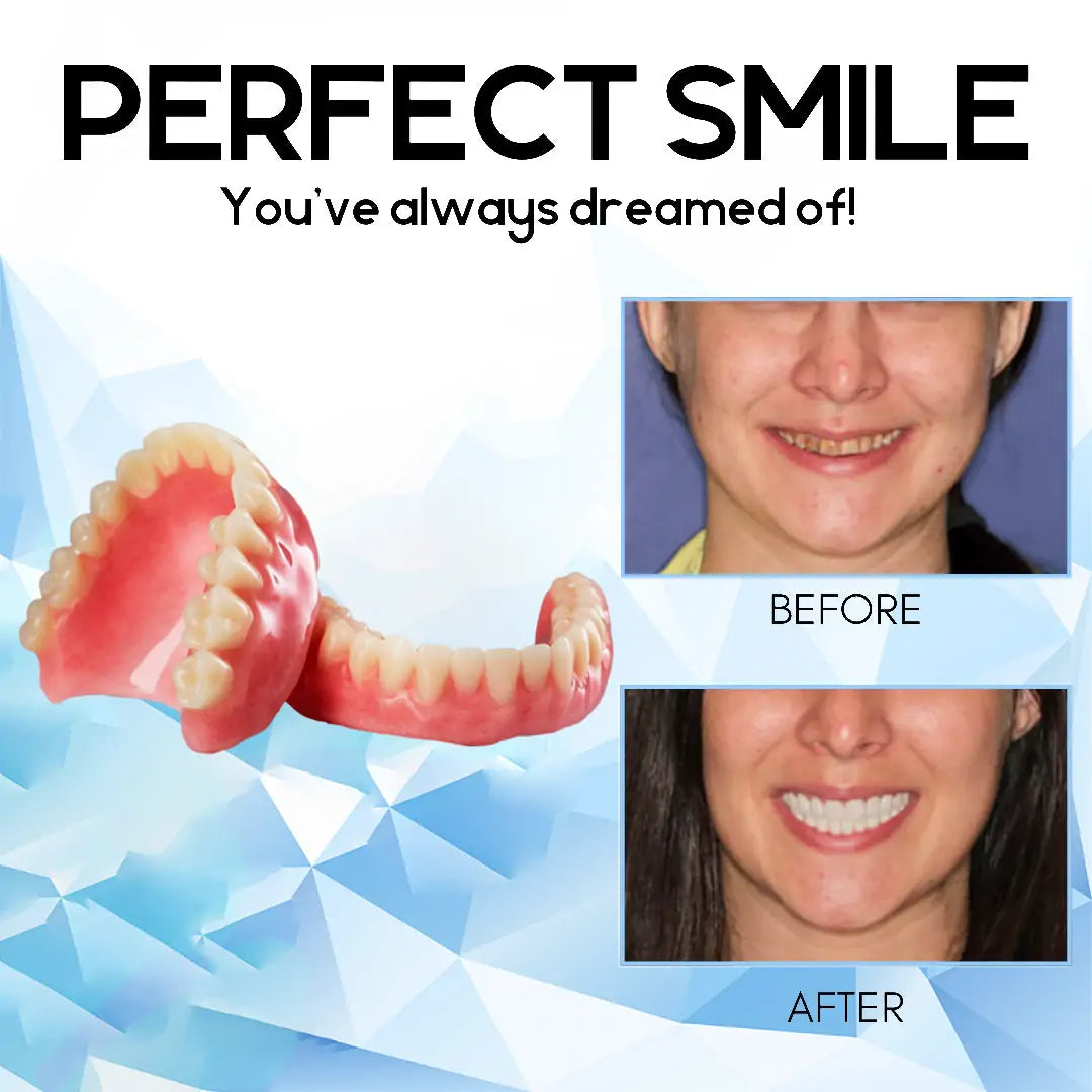 🦷 QIAWI™-Premium Custom Silicone Denture Set 👨‍⚕️ American Dental Association (ADA) certified