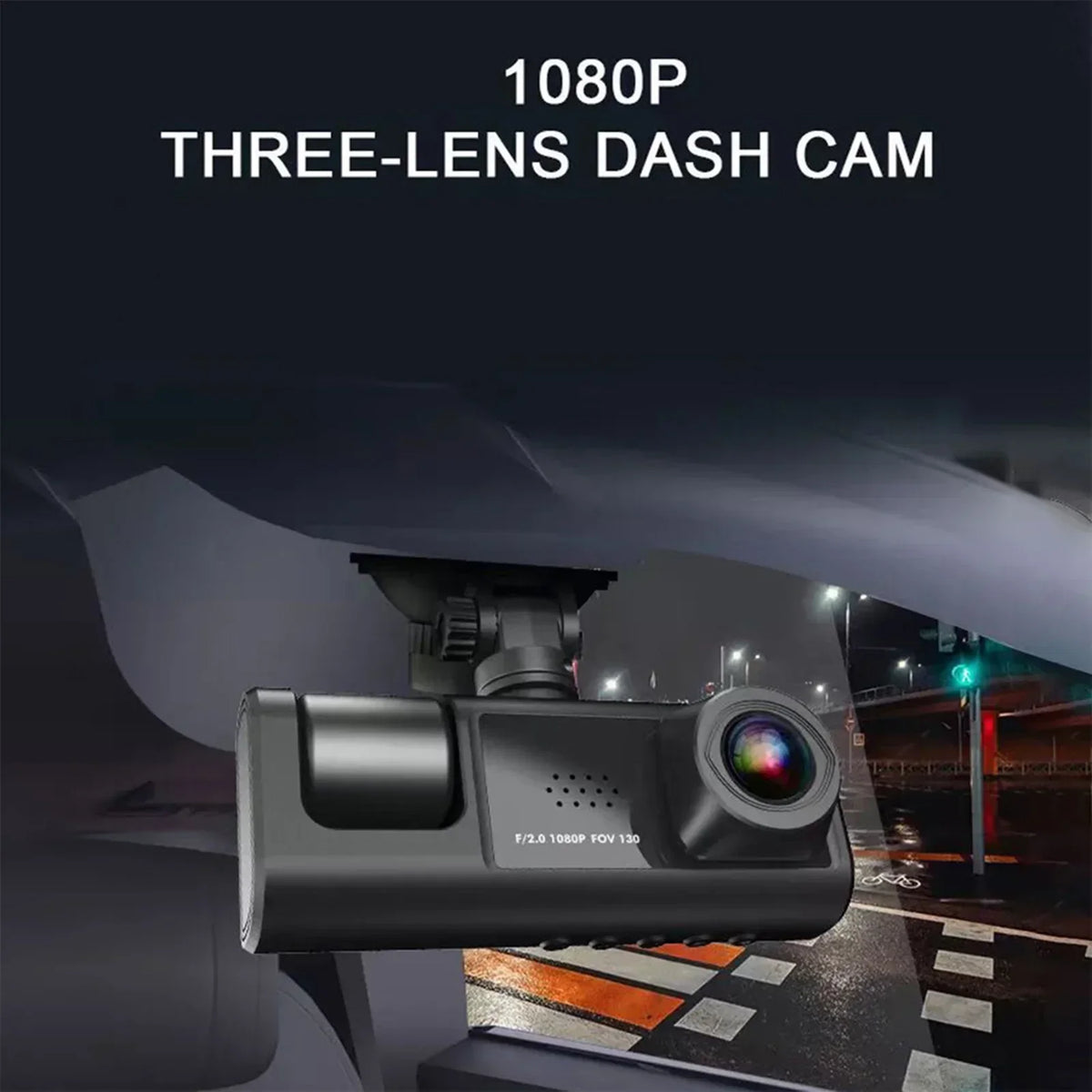 Ultimate Guardian 1080P Triple Lens Dash Cam