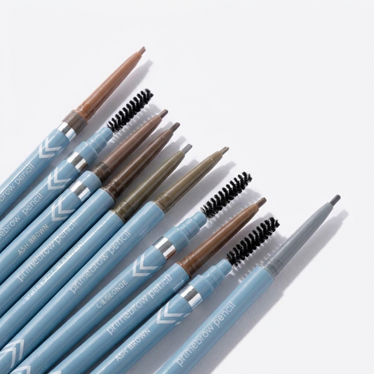 PrimeBrow Pencil – Smudge-Proof Micro-Fine Tip Eyebrow Pencil with Spoolie, Natural Gray & Mature-Friendly Shades