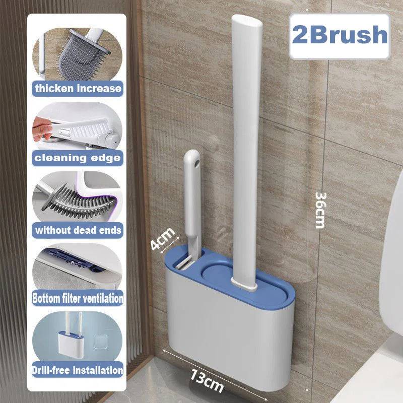 Wall Mounted Toilet Brush with Holder