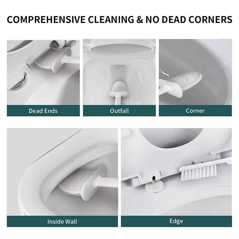 Wall Mounted Toilet Brush with Holder