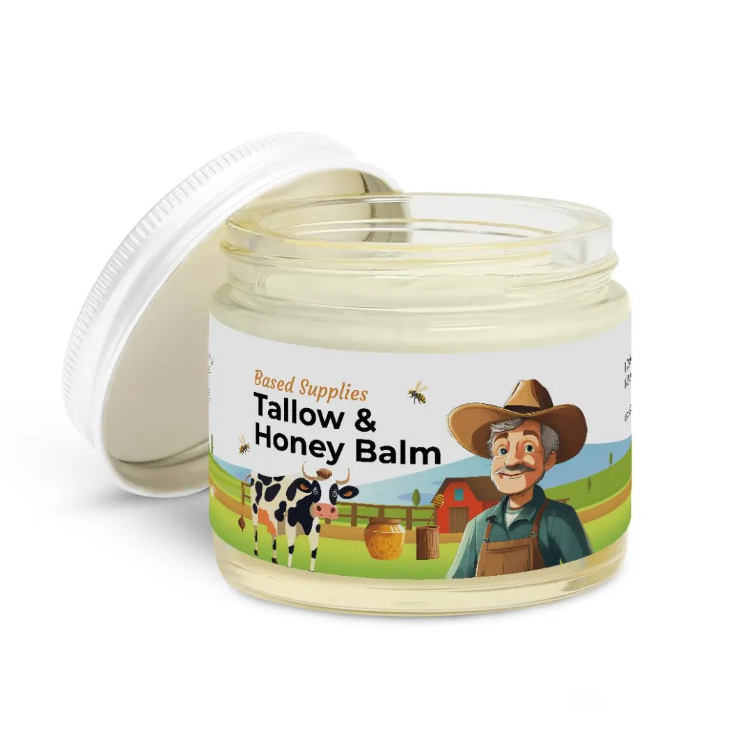 Tallow Honey Balm – Natural Moisturizer with Organic Honey & Grass-Fed Tallow for Dry Skin