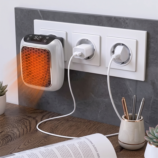 Electric Ceramic Compact Room Heater Timer Safe